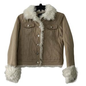 Arizona Jean Company Girls Khaki Coat Size Large/14